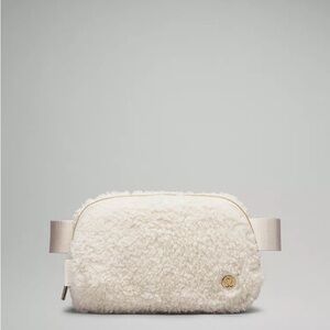 Lululemon White Fleece Belt Bag